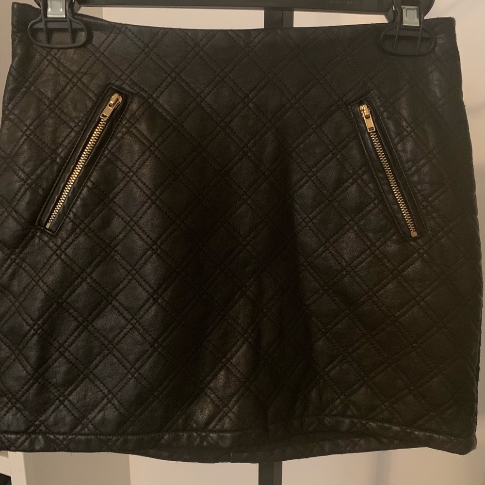 Leather(faux) mini skirt